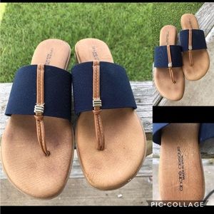 Andre Assous-Navy Elastic Sandals